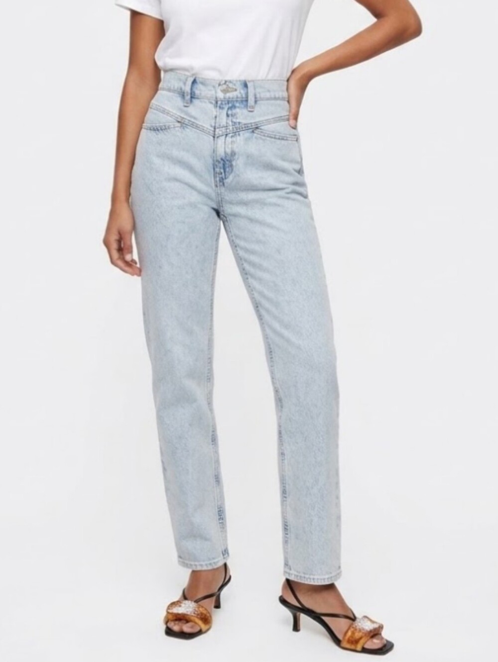 Like New 90s Straight Leg High Rise Gap Jeans Acid Light Wash 8 Regular Size 29